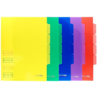 Папка-кутик, A4, на 3 відділення, пластикова, 180мкм, асорті, ТМ Economix