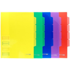 Папка-кутик, A4, на 3 відділення, пластикова, 180мкм, асорті, ТМ Economix