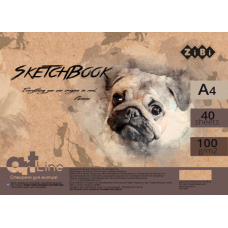 Скетчбук А4, 40арк, кремовий блок 100г/м2, на пружині, ART Line2, TM ZiBi