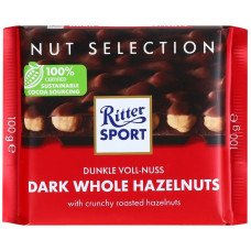 Шоколад чорний, з цільним лісовим горіхом, 100г, ТМ Ritter Sport