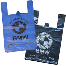 Пакет-майка BMW, 38х58см, 50шт, 51мкм, асорті