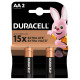 Елемент живлення батарейка, AA, LR06, 1.5V, 2шт/уп, Basic, TM Duracell