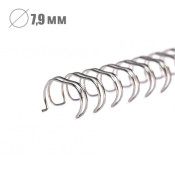 Пружина металева, d=7.9мм, 3:1 (5/16"), срібна, 100шт/уп, ТМ BindMARK