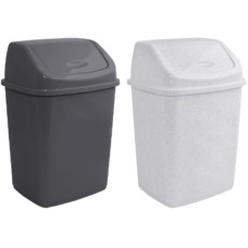 Відро для сміття, пластикове, 10л, з оборотною кришкою, асорті