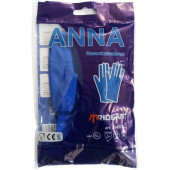 Рукавички господарські, (XL), латексні, без напилення, сині, 1 пара, TM Anna