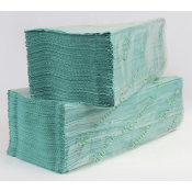 Рушники паперові макулатурні V-подібні 23х25 см, 170 листів, зелений КОХАВИНКА