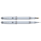 Комплект ручок (перо+ролер) в подарунковому футлярі L, білий