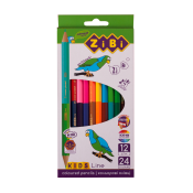 Кольорові олівці Double, 12 шт. (24 кольори), KIDS Line