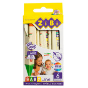 Олівці воскові, JUMBO, 6 кольорів, трикутні, BABY Line, TM ZiBi