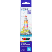 Олівці кольорові, 6шт, Classic, TM Kite