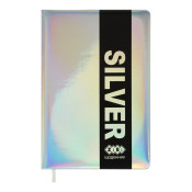 Щоденник шкільний SILVER, В5, 48арк, тверд. обл., шт.шкіра/поролон, срібний, TM ZiBi