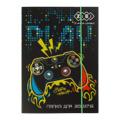Папка для зошитів GAMER, картонна, на гумках В5+ (175х240х25мм), KIDS Line, TM ZiBi