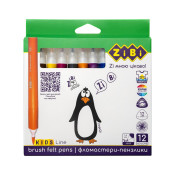 Фломастери брашеві, 12 кольорів, JUMBO, KIDS Line, TM ZiBi