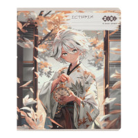 Зошит учнівський загальний ANIME, 48арк, клітинка, історія, конгрев. тисн. + УФ лак, KIDS LINE, TM ZiBi