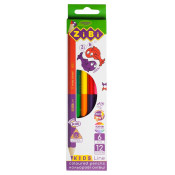Олівці кольорові, Double, 6шт, (12 кольорів), KIDS Line, TM ZiBi