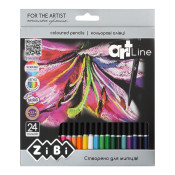 Олівці кольорові, 24 кольорів, круглий, ART Line, TM ZiBi