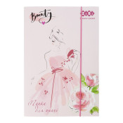 Папка для праці BEAUTY, картонна, на гумках А4+ (300*212*28 мм), KIDS Line, TM ZiBi