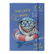 Папка для зошитів SHARK, картонна, на гумках В5+ (175х240х25мм), KIDS Line, TM ZiBi
