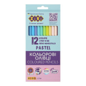 Олівці кольорові, PASTEL 12шт, KIDS LINE, TM ZiBi